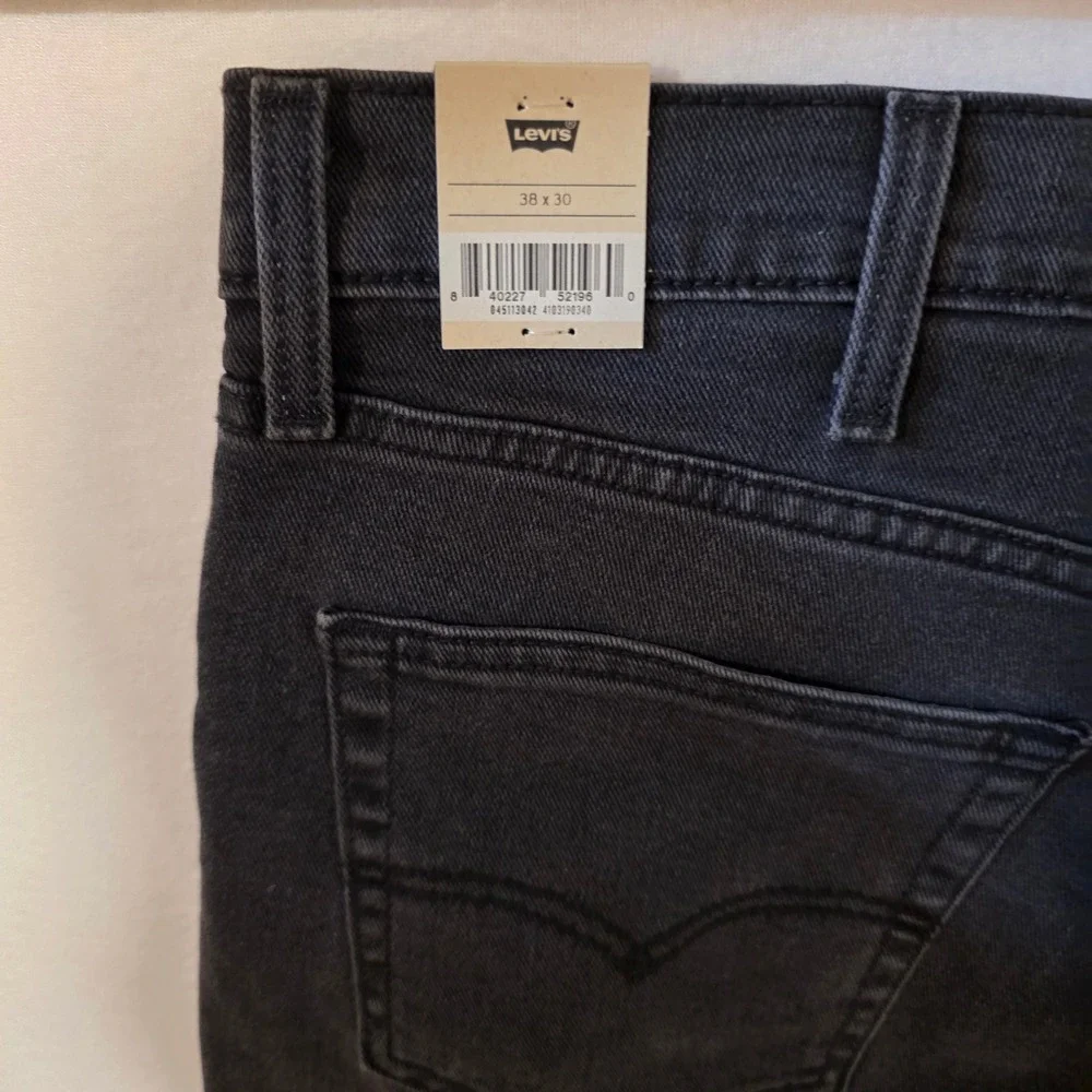 Levi's 511 Slim Jeans Mens 38x30 Black Stretch Denim 04511-3042